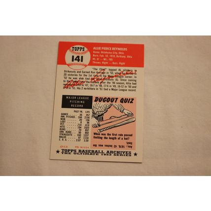 Allie Reynolds 1991 Topps 1953 Archives NO. 141