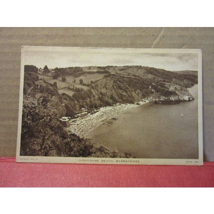 ODDICOMBE BEACH from BABBACOMBE, TORQUAY, DEVON unused postcard Raphael Tuck =