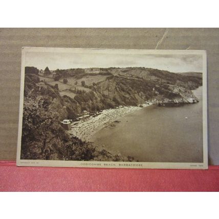 ODDICOMBE BEACH from BABBACOMBE, TORQUAY, DEVON unused postcard Raphael Tuck /