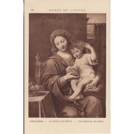 Pierre Mignard The Virgin Of The Grape Museum De Louvres Painting Postcard
