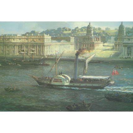 The Eagle Packet Ship at London Isle Of Dogs Painting Postcard