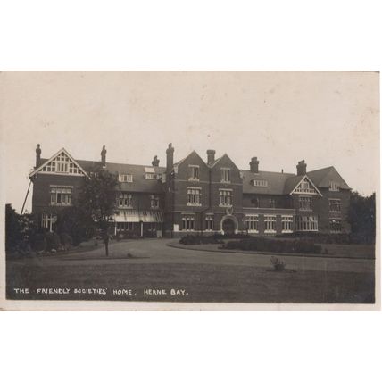 The Friendly Societies Home Herne Bay From Visitor Old Postcard