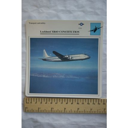 Lockheed XR60 Constitution - USA - Transport & Utility - Collectors Club Card