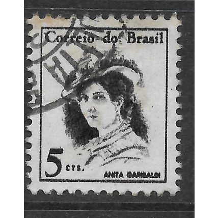 BRAZIL1967 PERSONALITIES 5cts ANITA GARIBALDI SG 1147 FINE USED