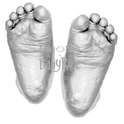 New Christening Gift Set 3D Baby Casting Kit hand foot Silver cast Pewter Frame