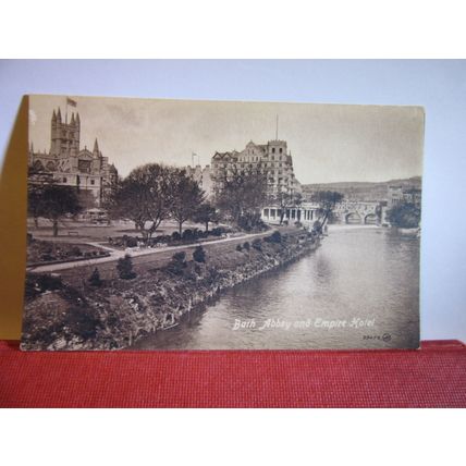 THE ABBEY & EMPIRE HOTEL, BATH. SOMERSET unused antique postcard by Valentine #