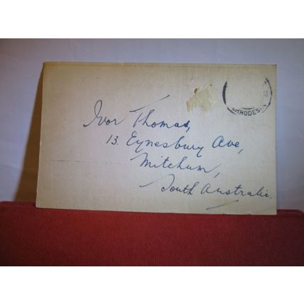 used QSL card LIVINGSTONE, NORTHERN RHODESIA 1948 =