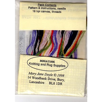 DOLLS HOUSE BATH MAT NEEDLEWORK KIT 12th SCALE
