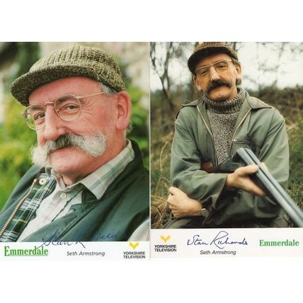 Seth Armstrong 2x Emmerdale Pre Printed Signed Cast Card s