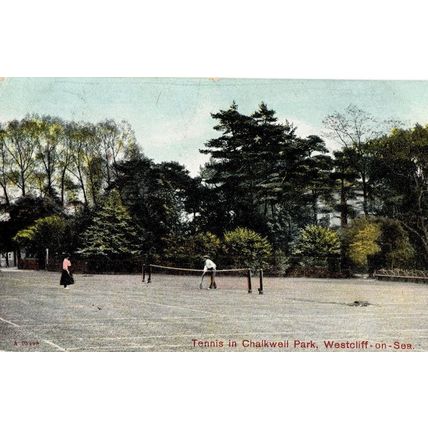 Tennis at Chalkwell Park Southend On Sea Antique Postcard