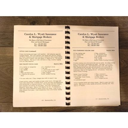 Cherished Recipes - Summerville Georgia Cookbook - Chattogga County Senior CTR