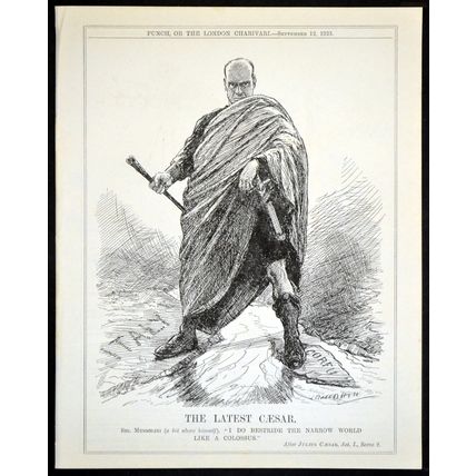 LATEST CAESAR 1923 Leonard Raven-Hill Benito Mussolini PUNCH CARTOON PAGE