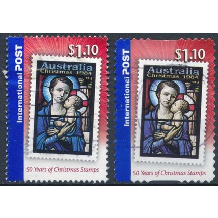 50 Years of Christmas Stamps: $1.10 - Australia 2007 - F H - SG 2898 & 2902