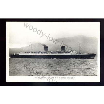 LS2700 - Cunard White Star Liner - Queen Elizabeth - built 1940 - postcard