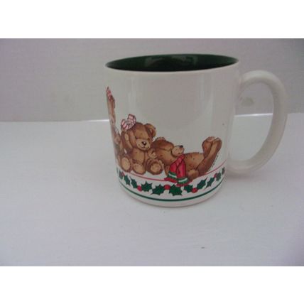 Creative Concepts Coffee Mug Christmas- Teddy Bears 1993 T. Cathey Korea