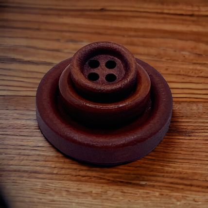 10mm To 20mm Red Brown wooden button Round 4-holes Sewing clothes crafts