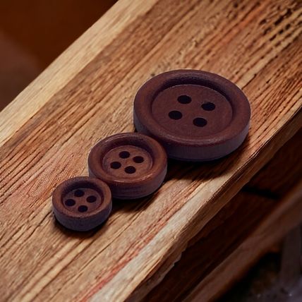 10mm To 20mm Red Brown wooden button Round 4-holes Sewing clothes crafts