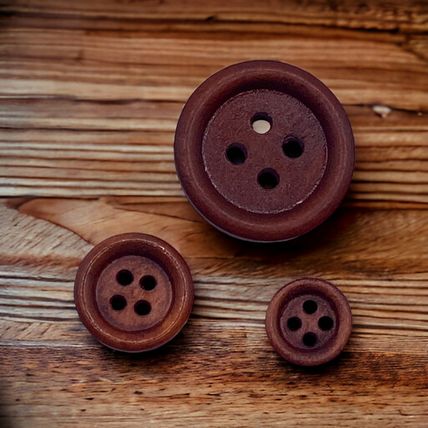 10mm To 20mm Red Brown wooden button Round 4-holes Sewing clothes crafts