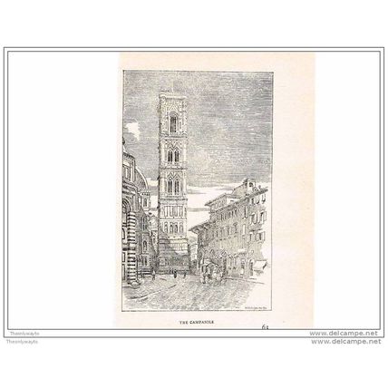 CAMPANILE, FLORENCE, ITALY, c1895, Book Illustration, 1920