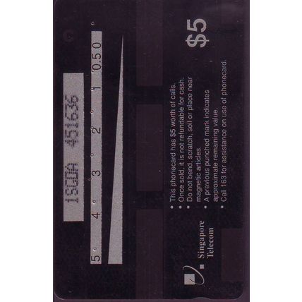 Giro $5 S'pore Telephone Card (Used)