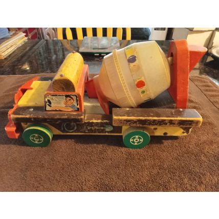Old Vintage Original Fisher Price Concrete Mixer Truck # 926 1959