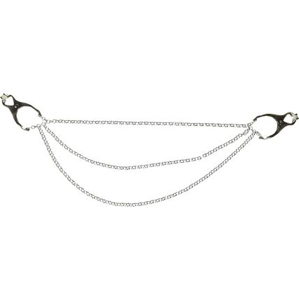 Affix Triple Chain Nipple Rings Master Clip On Metal Chains Ring Nipples Sub Dom