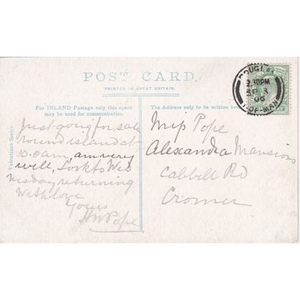 EC989 BRADDA HEAD, PORT ERIN . PRINTED POSTCARD