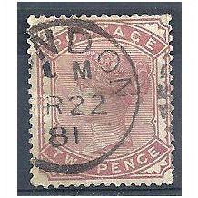 1880 SG168 2d Pale Rose Good/Fine Used London Cancel.