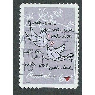 AUS 2012 60c (S/A) 'PAIR OF DOVES' FINE USED (EBID36-345)