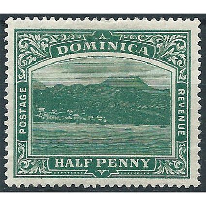 Dominica 1908 SG47 1/2d Blue-Green Mounted Mint....