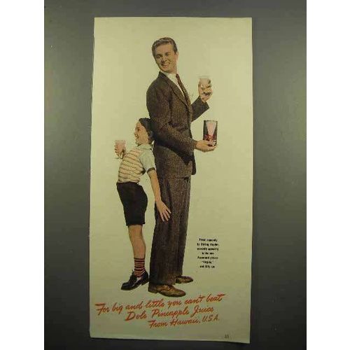 1941 Dole Pineapple Juice Ad - For Big and Little