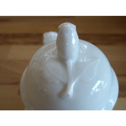 German Schonwald White Moulded Coffee / Chocolate Pot