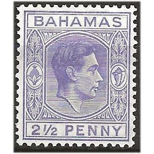 Bahamas 1943 SG153a 2 1/2d Violet Mounted Mint . .. .