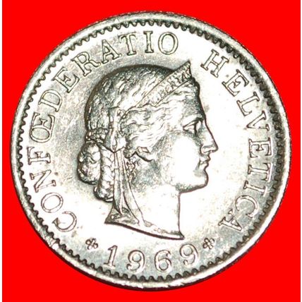 Ⰶ LIBERTY 1879-2025: SWITZERLAND ★ 5 RAPPEN 1969B! DIES I+B★LOW START★NO RESERVE