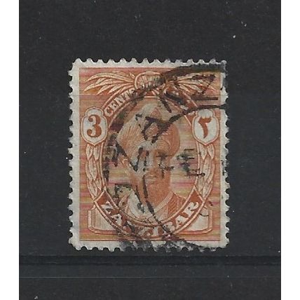 Zanzibar.SG300 3c Sultan Khalifa bin Harub (Orange-Yellow).Fine Used.Jul24j
