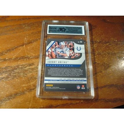 20191 Panini Prizm, Graded Mint 9, JOHNNY UNITAS, HOF, Silver Prizm