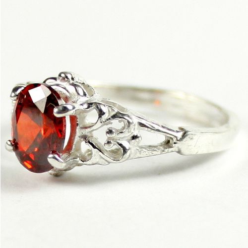 Garnet CZ , 925 Sterling Silver Ring, SR302