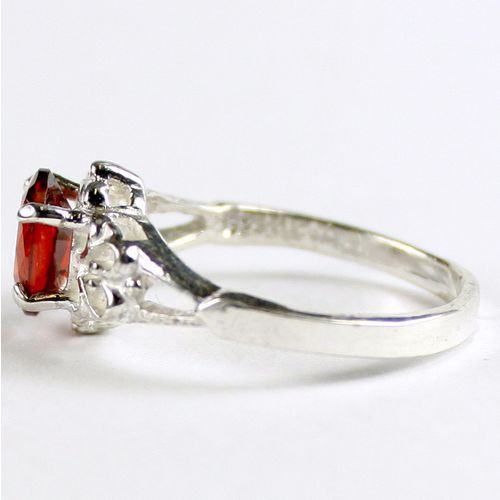 Garnet CZ , 925 Sterling Silver Ring, SR302