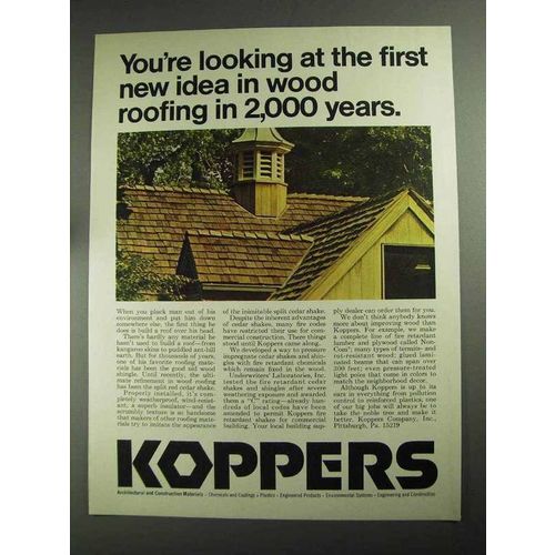 1968 Koppers Company Ad - New Idea in Wood Roofing