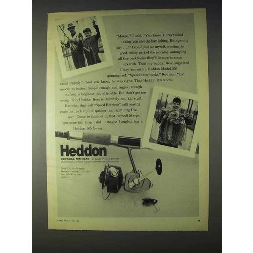 1968 Heddon 205 Fishing Reel Ad!