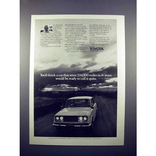 1971 Toyota Car Ad - Be Ready to Call it Quits