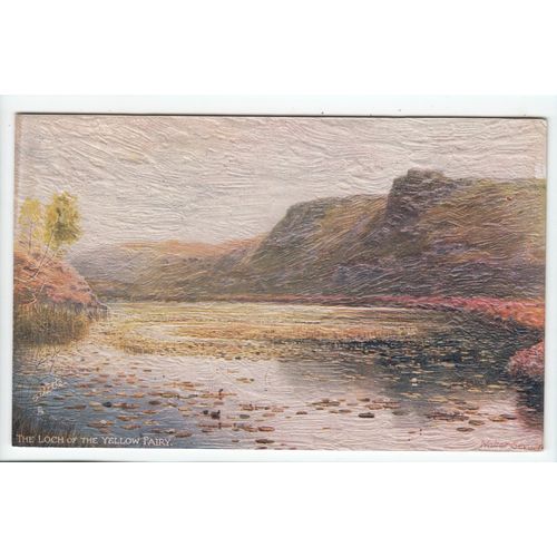 Loch of the Yellow Fairy Loch An't Walter Severn Oilette Art Postcard 7167
