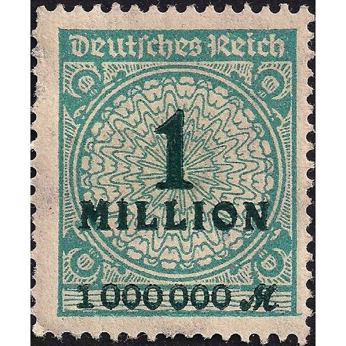 GERMANY, Weimar Republic, Basket Lid, aquamarine 1923, 1 Million Mark