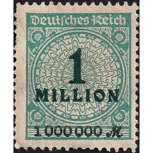 GERMANY, Weimar Republic, Basket Lid, aquamarine 1923, 1 Million Mark