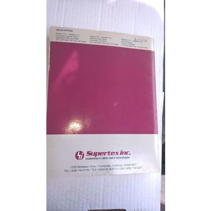 Supertex 1988-1989 Data Book Databook CMOS DMOS Datasheet Manual Catalog