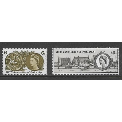 GREAT BRITAIN 1965 PARLIAMENT SET 2 VALS SG 663 / 664 FINE USED