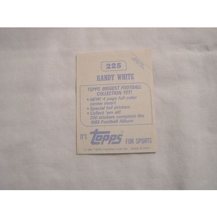Randy White 1983 Topps STICKER NO. 225