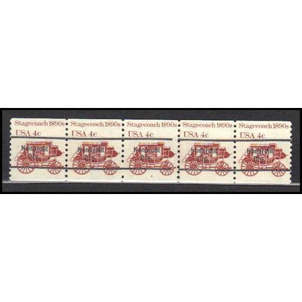1898Ab 4c Stagecoach Fine MNH Dry Gum PNC 6/5 Line Gap AA0072
