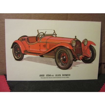 1932 1750cc ALFA ROMEO veteran car unused postcard #
