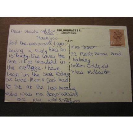 multiview, POLPERRO, CORNWALL used postcard Colourmaster 1980s pm =